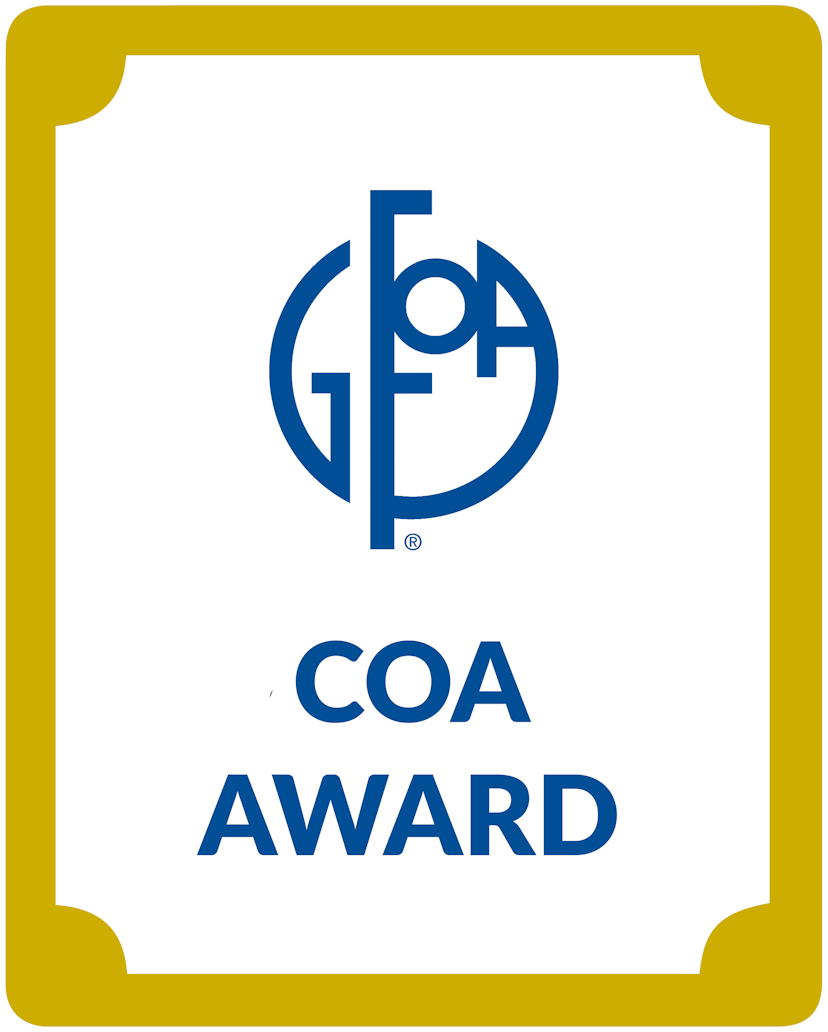 GFOA Certificate of Achievement logo