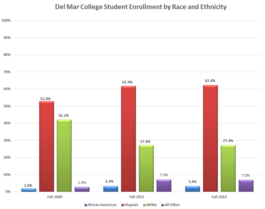 Chart showing DMC enrollmenty by ethnicity