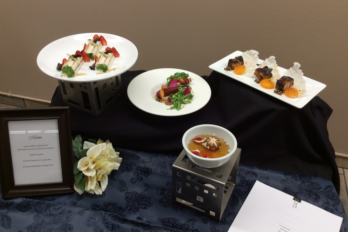 Presentation of dishes prepared by students