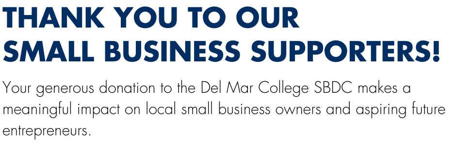 Thank you to our Small Business Supporters