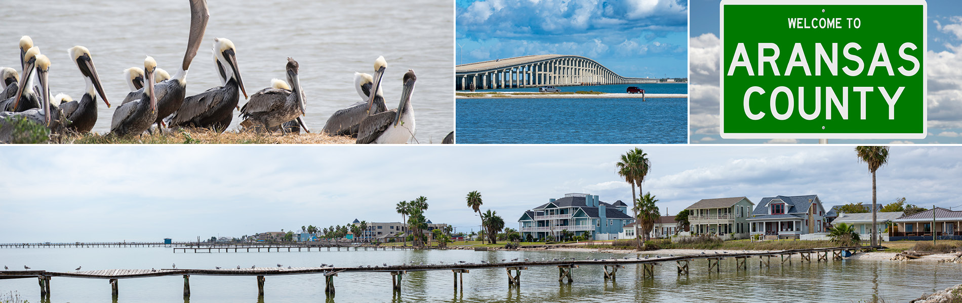 Collage of images from Aransas County Texas
