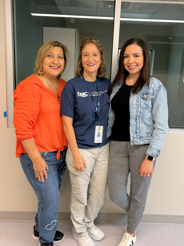 Court Reporting Instructors Sonia Trevino, Suzette Weis, and Tillie Serna