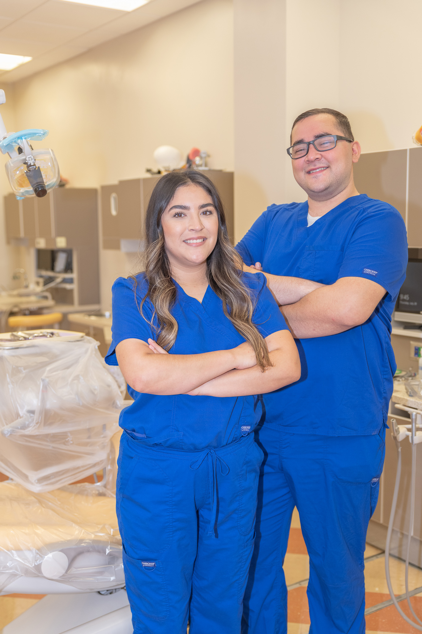 image of female and male dental assisting students