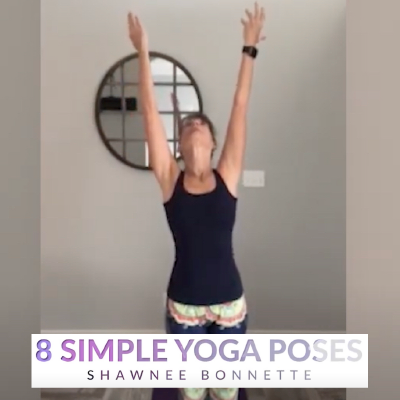 Kinesiology Professor Shawnee Bonnette poses and says learn 8 simple poses in 3 minutes