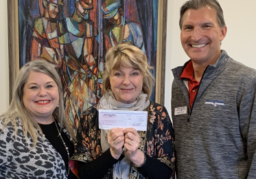 Billie Adams, DMC Bookstore Manager; Mary McQueen, Executive Director, Del Mar College Foundation; Mark Ruiz, Regional Manager Texas Book Company