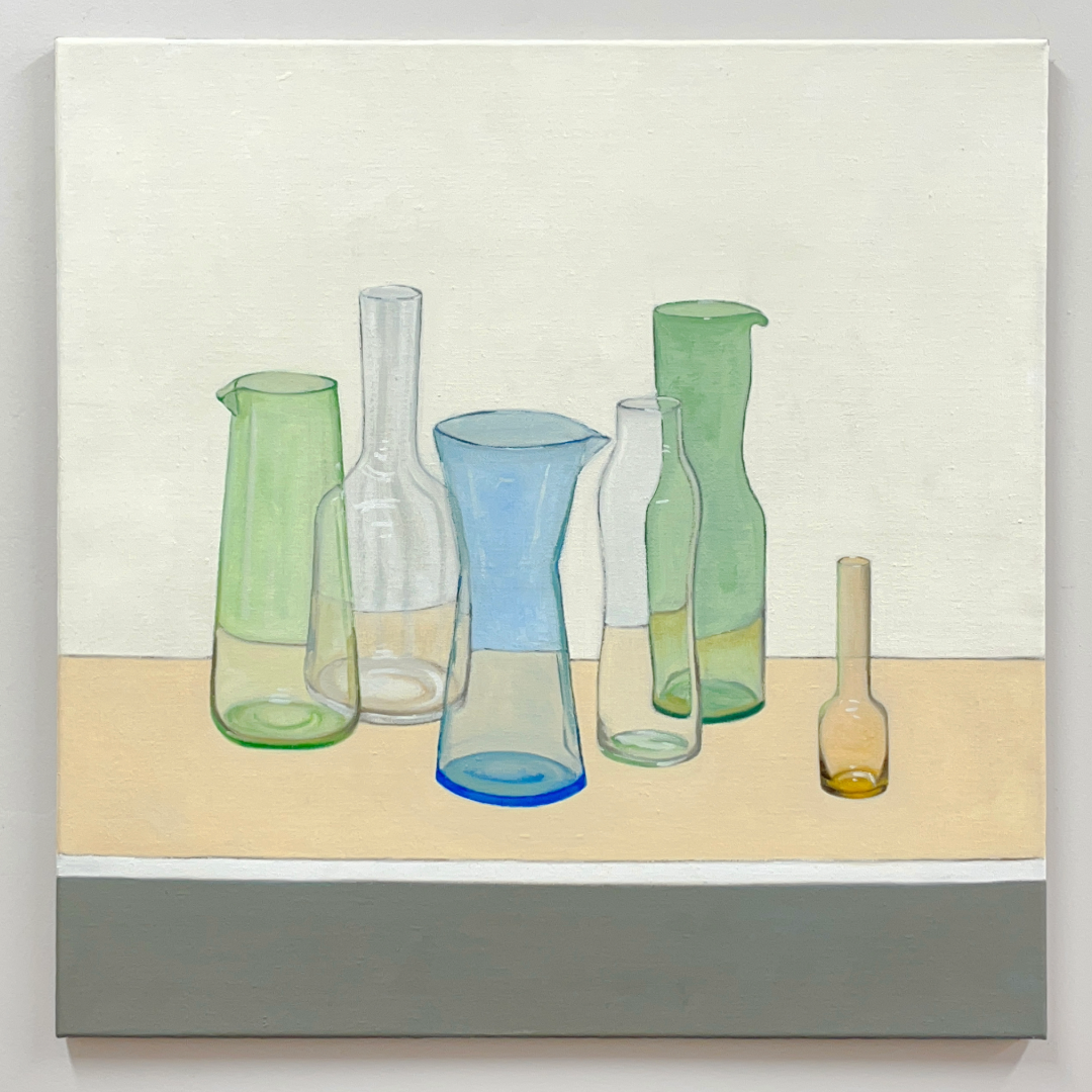 "Six Glass Vessels III" painting by Benjamin McVey