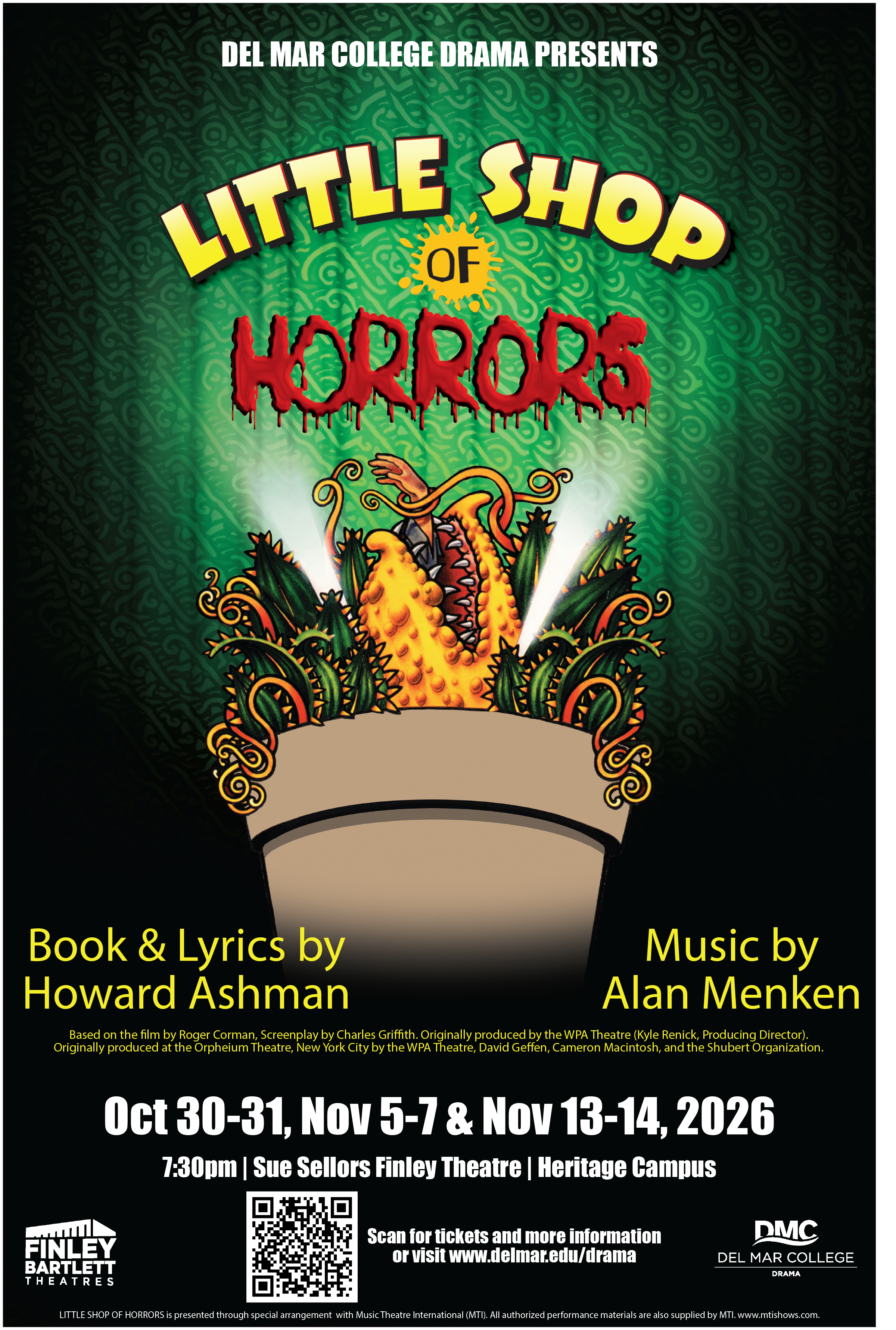 Little Shop of Horrors poster showing a giant plant with teeth