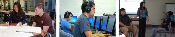Students using the Student Success Center's resources