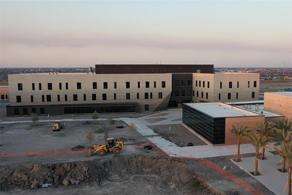 Closeup of the STEM Building