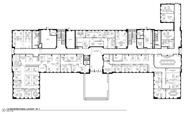 Proposed floor plan for Memorial first floor