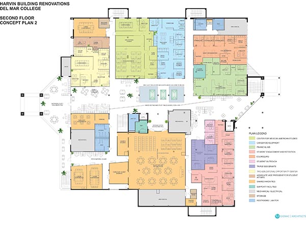 Harvin Center floor plan for second floor