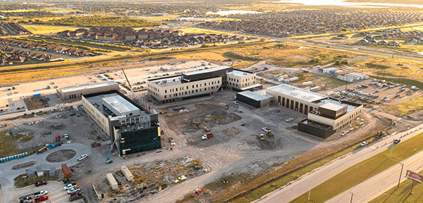 Aerial photo of Oso Creek Campus construction in November 2021