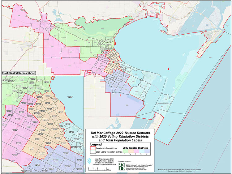Map of voting precincts and proposed trustee districts