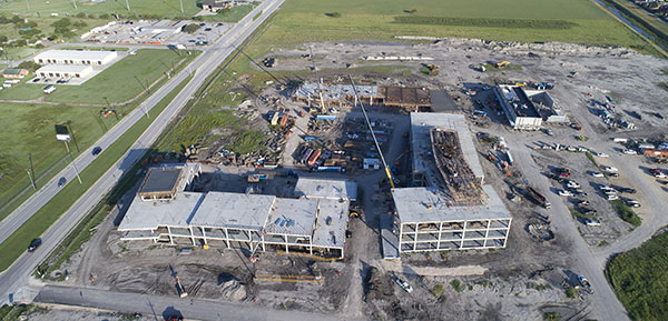 Southside campus under construction as of August 2020