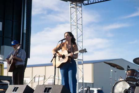 Viking Fest 2025 music performer Kat Hasty on stage