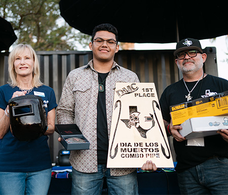 Welding competition award winner